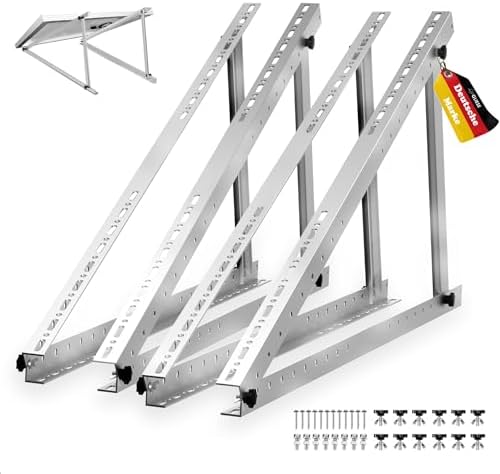GLIESE Halterung 114 cm 2er-Set Bild 1 GLIESE Solarmodul-Halterung 114 cm verstellbar mit Aluminiumschienen