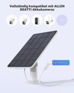 DEATTI Solarpanel 3 W für Akku-Überwachungskameras, IP65 – Bild 3