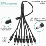 Gonine 12-V-5-A-CCTV-Netzteil mit 8-Fach-Verteiler