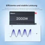 Renogy 2000 W Wechselrichter 12 V auf 230 V reiner Sinus mit Netzvorrangschaltung