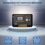 ECO-WORTHY 30 A PWM Solarladeregler 12/24 V mit Bluetooth und LCD