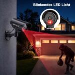 ERWEY Kamera-Attrappe mit Blink-LED schwarz