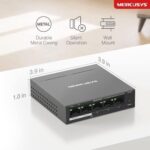 Mercusys MS105GP PoE-Switch 5-Port Gigabit, 4 PoE+, 65 W – Bild 5