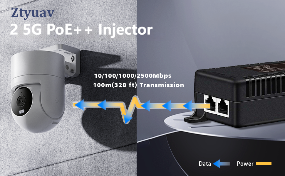Ztyuav 2,5G PoE++ Injektor 90 W – Detail 1
