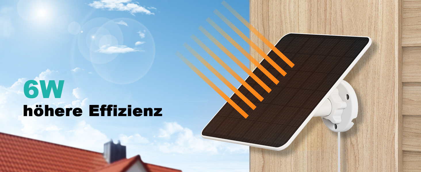 EverExceed 6-W-Solarpanel mit USB-C für Akku-Überwachungskameras – Detail 2