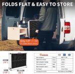 DOKIO Solarkoffer 100 W 18 V faltbares Solarpanel mit Laderegler