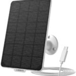 DEATTI Solarpanel 3 W für Akku-Überwachungskameras, IP65