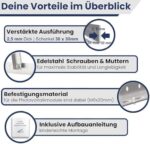 GLIESE Solarmodul-Halterung 114 cm verstellbar mit Aluminiumschienen
