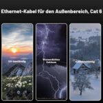 VOIETOLT Cat6 Outdoor-Netzwerkkabel schwarz