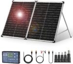DOKIO Solarkoffer 100 W 18 V faltbares Solarpanel mit Laderegler