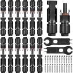 Selizo MC4-Solarstecker Set mit zwölf Paar Steckern und Montageschlüssel