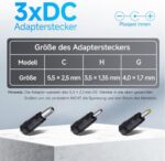 ANLINK Netzteil 12V 1A mit drei DC-Adaptersteckern
