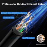VOIETOLT Cat6 Outdoor-Netzwerkkabel schwarz