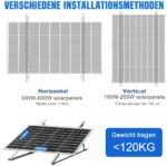 GLIESE Solarmodul-Halterung 114 cm verstellbar mit Aluminiumschienen