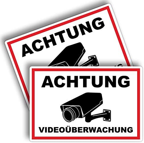 STROBO Warnschild Achtung Videoüberwachung 30 x 20 cm