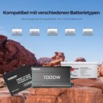 Renogy 1000 W Wechselrichter 12 V auf 230 V reiner Sinus mit Netzvorrangschaltung