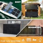 enjoy solar 100 W 12 V Solarmodul monokristallin PERC 9BB Full Black