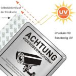CHINYROZA Warnschild Videoüberwachung DSGVO, Aluminium 15 x 15 cm