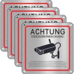 Svalor VS-4 Warnschild Videoüberwachung Aluminium
