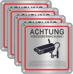 Svalor VS-4 Warnschild Videoüberwachung Aluminium