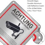 Svalor VS-4 Warnschild Videoüberwachung Aluminium