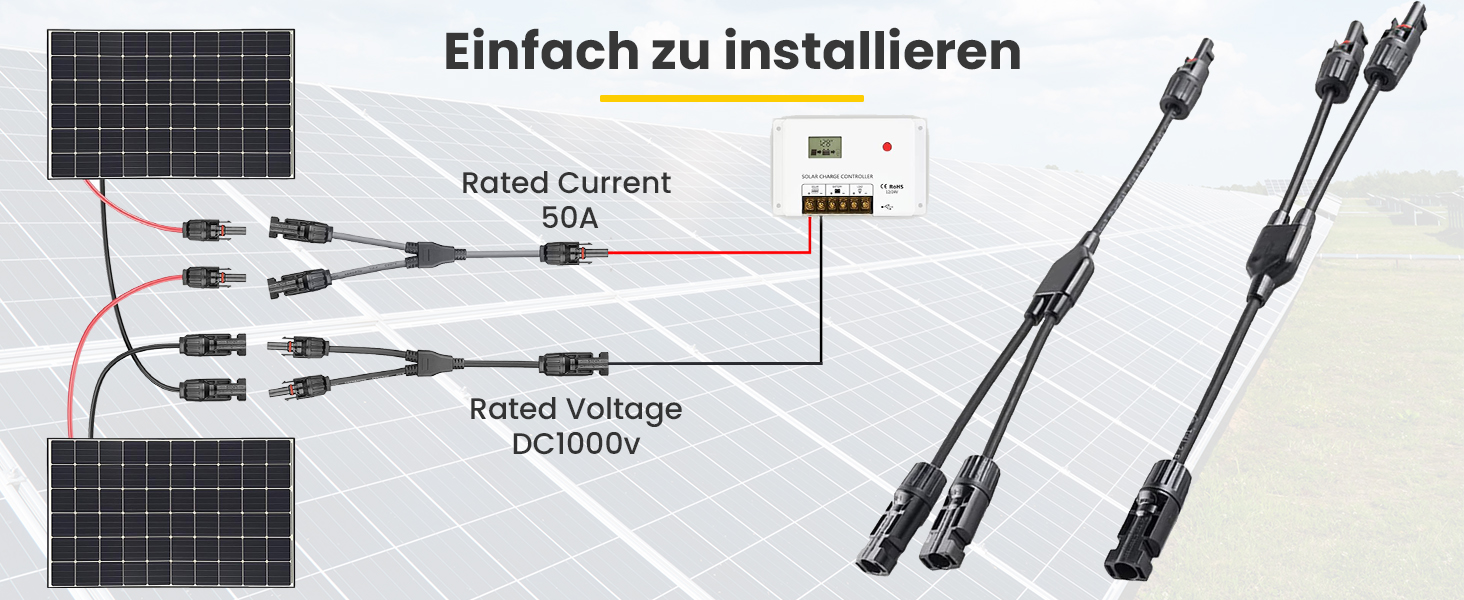 Offgridtec 2-Wege Y-Verbinder für Solarmodule mit Snap-In-Verriegelung – Detail 3