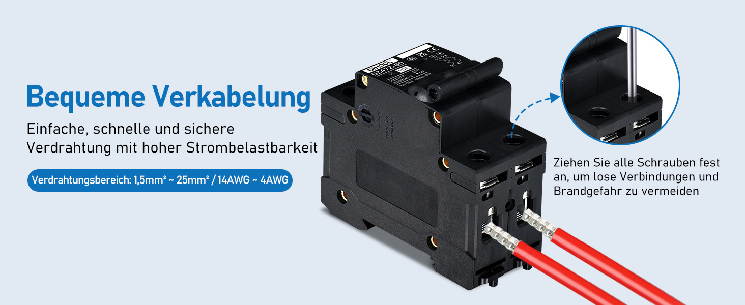 DIHOOL DC-Trennschalter 1000 V 40 A 2-polig für Solaranlagen – Detail 2