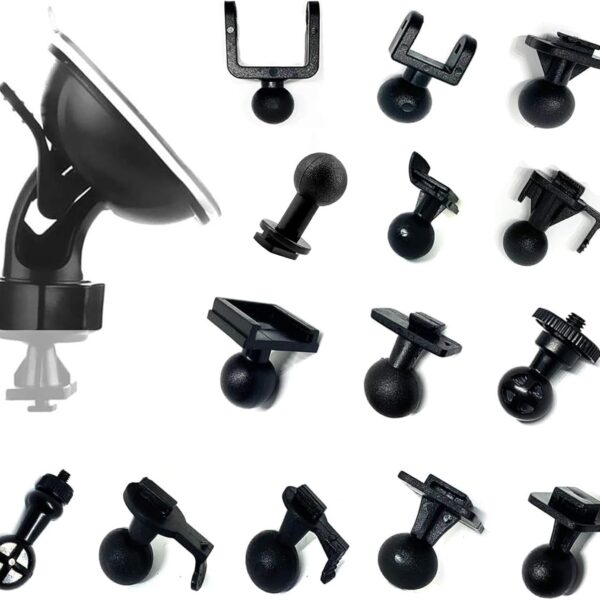 ShipeeKin Saugnapfhalterung für Dashcams mit Adapterset