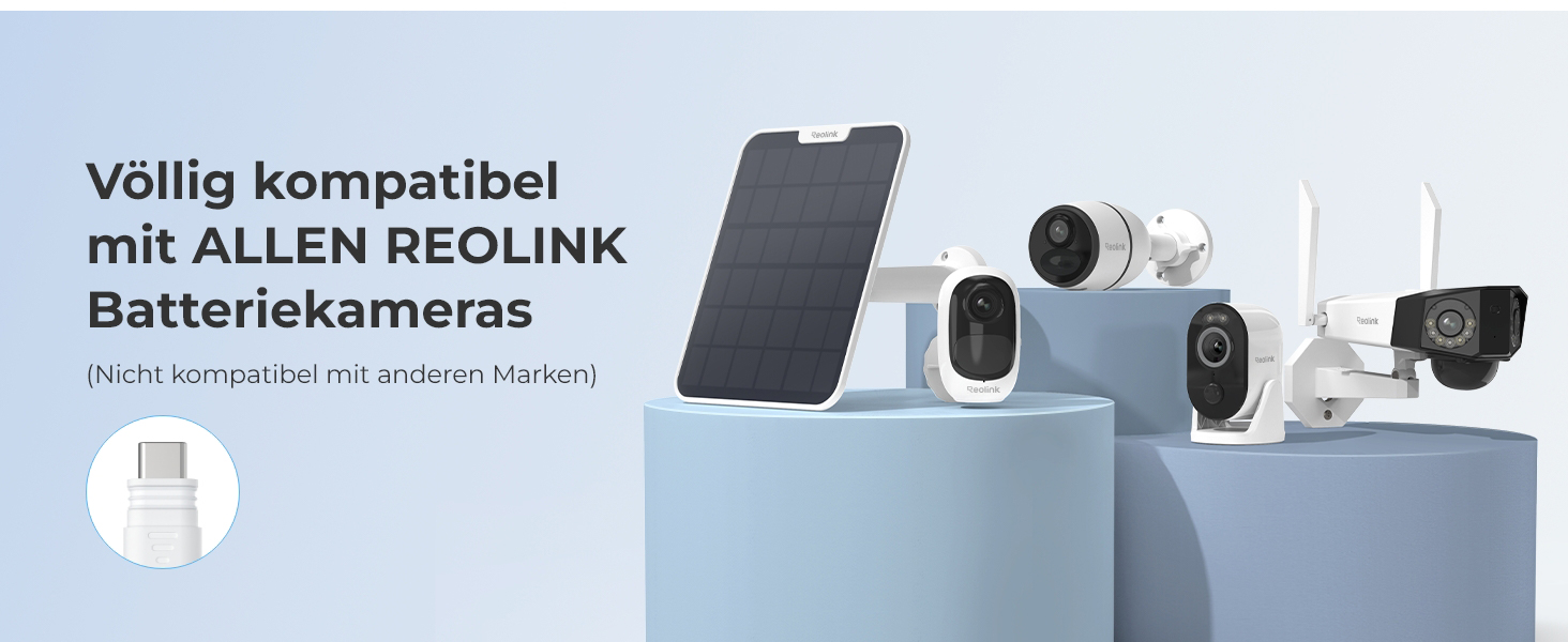 Reolink 6W Solarpanel für Akku-Überwachungskameras, Typ-C – Detail 2