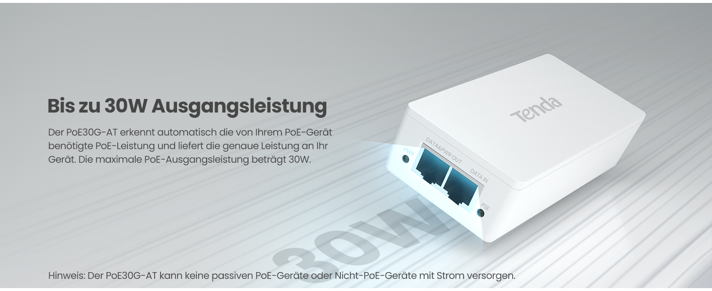 Tenda PoE30G-AT PoE+ Injektor – Detail 3