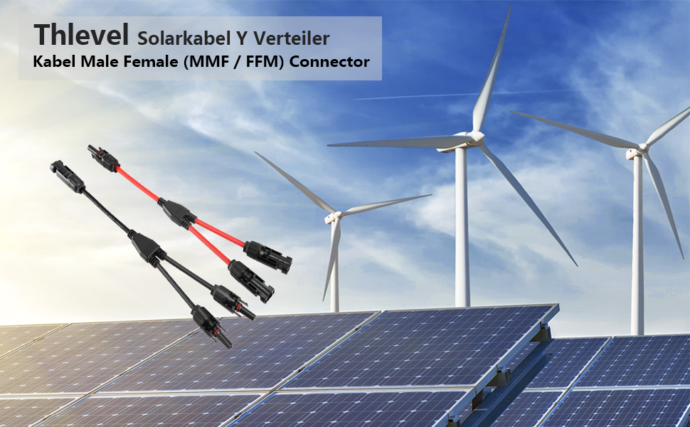 Thlevel Solarkabel Y-Verteiler Paar MMF und FFM für Solarpanel – Detail 1