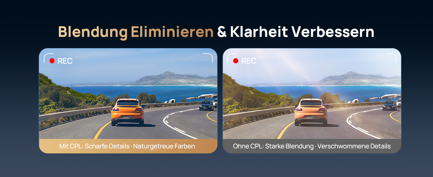 70mai CPL-Polarisationsfilter für Dashcam T800, magnetische Ausrichtung – Detail 2