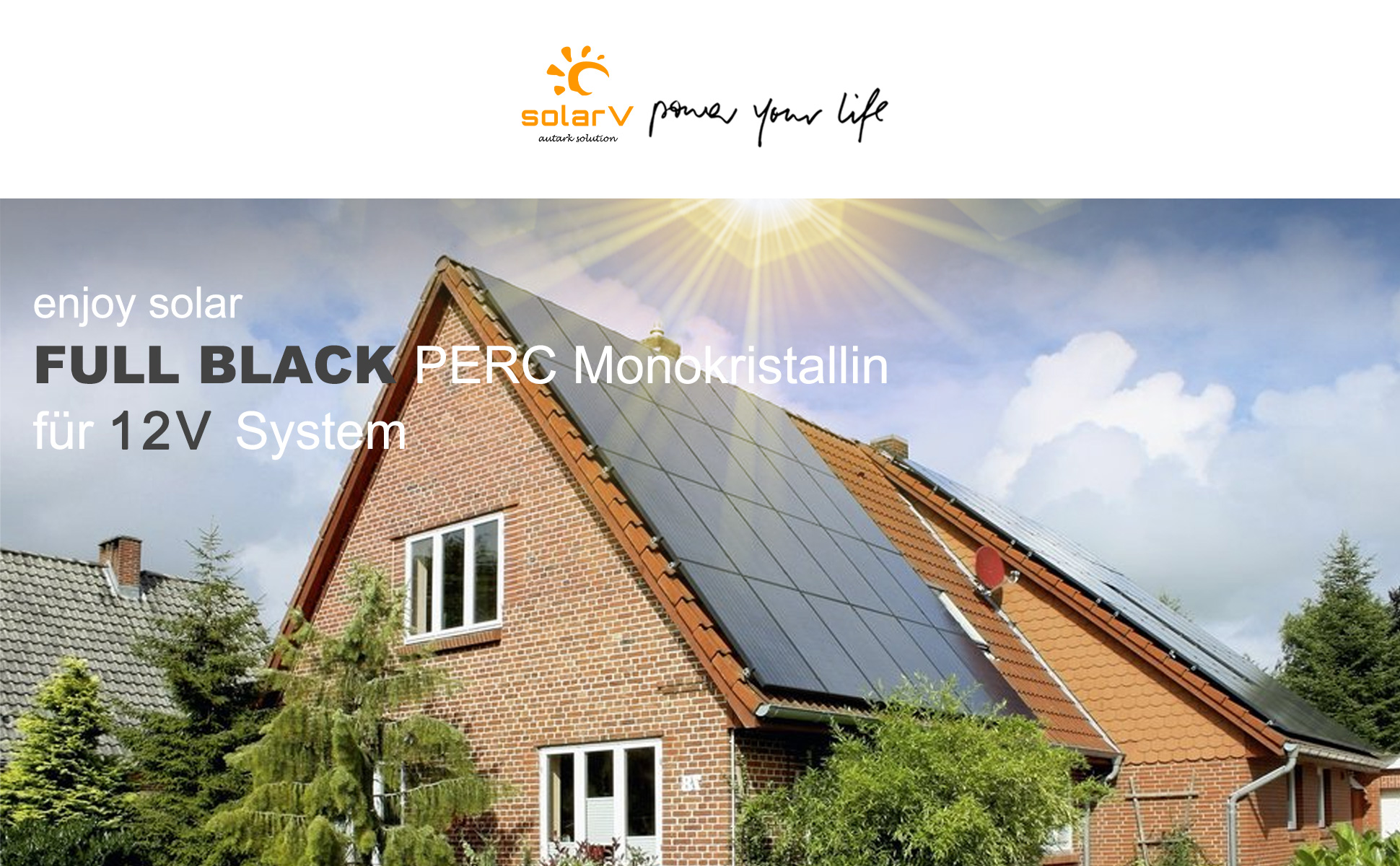enjoy solar 100 W 12 V Solarmodul monokristallin PERC 9BB Full Black – Detail 1