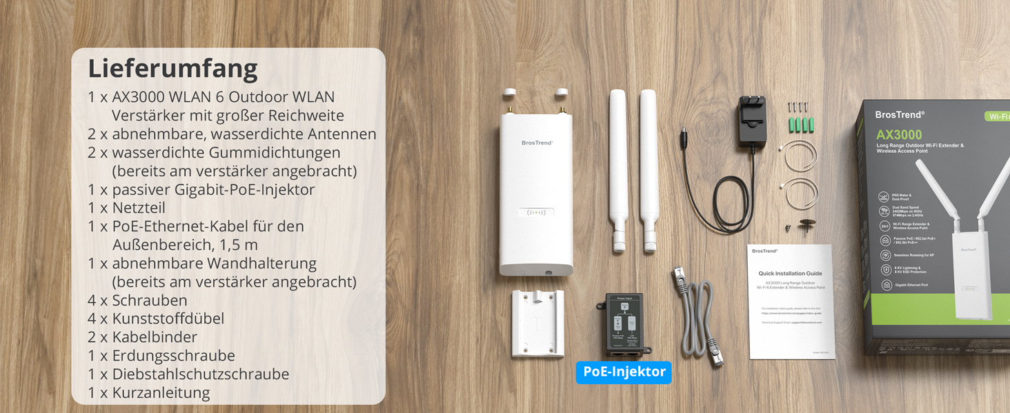 BrosTrend AX3000 Outdoor WLAN-Verstärker WiFi 6 mit PoE – Detail 13