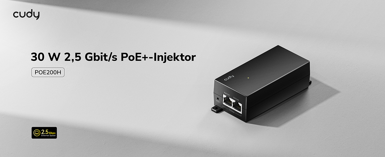 Cudy POE200H PoE-Injektor 30 W mit 2,5-GbE-Ports – Detail 1
