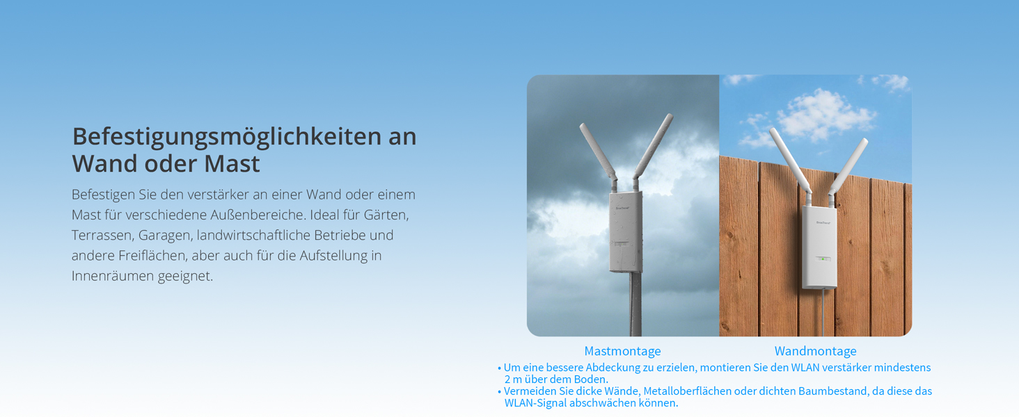 BrosTrend AX3000 Outdoor WLAN-Verstärker WiFi 6 mit PoE – Detail 7