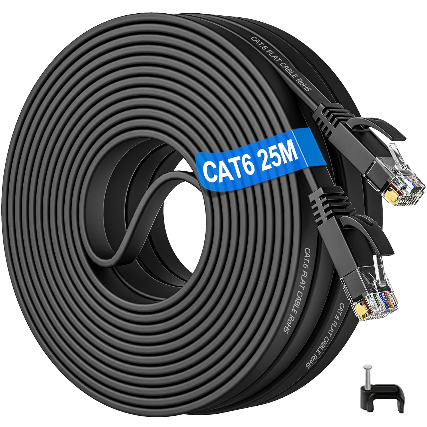Soibke Cat6-25B-WB Bild 1 Soibke Cat6 Flach-Netzwerkkabel