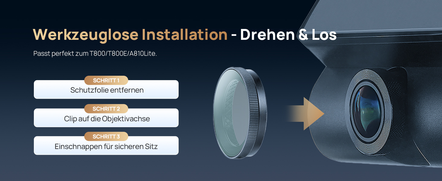 70mai CPL-Polarisationsfilter für Dashcam T800, magnetische Ausrichtung – Detail 3