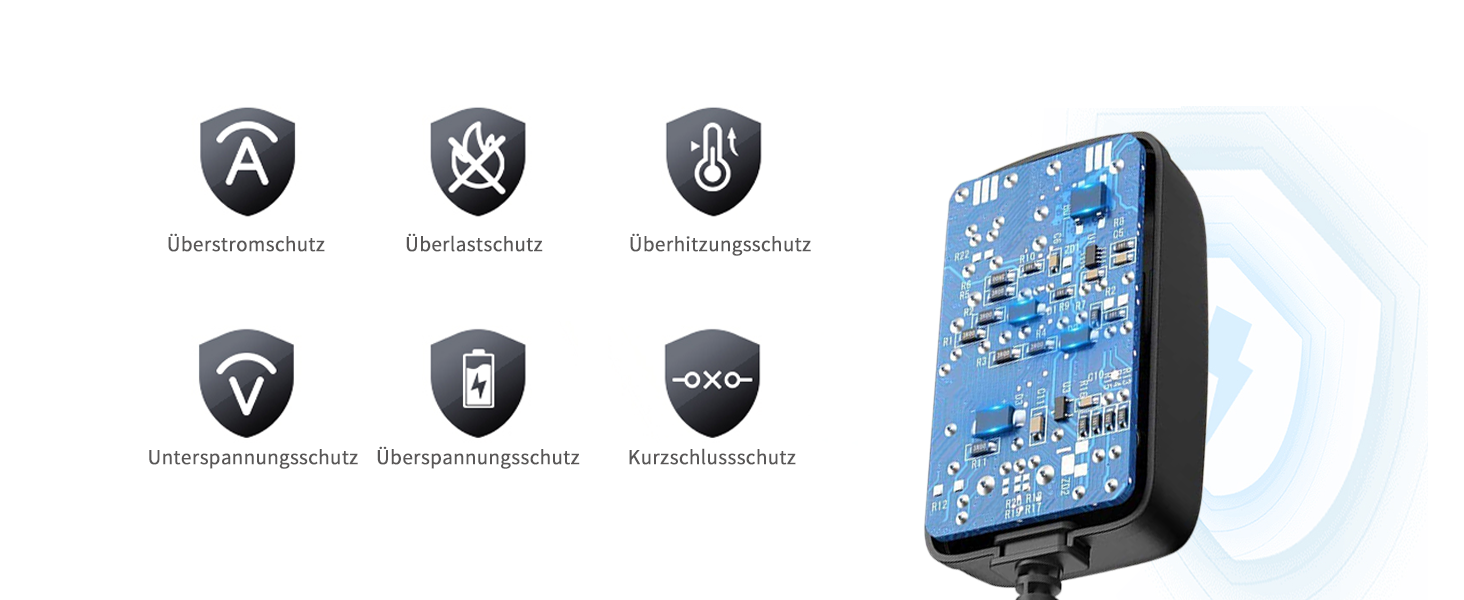 TONTON Netzteil 12 V 2 A für Überwachungskameras, inkl. 1-auf-4-Splitter – Detail 3