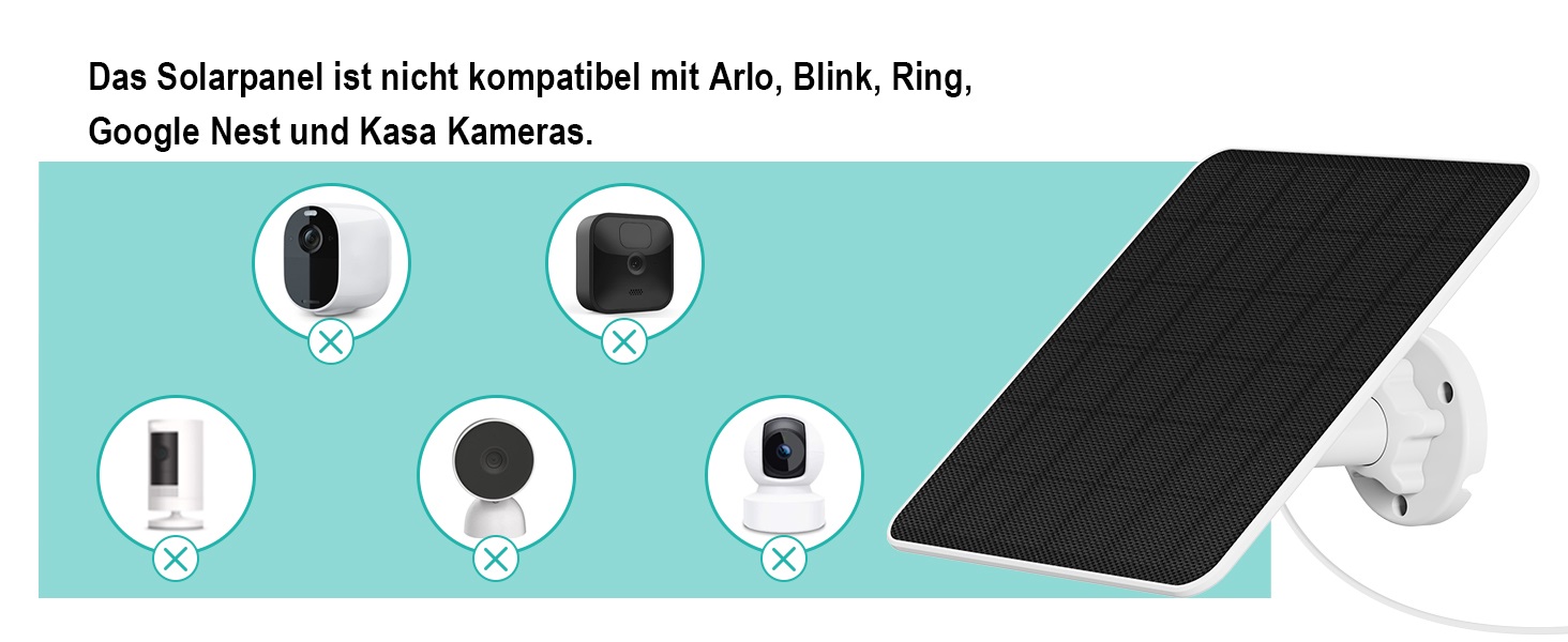 EverExceed 6-W-Solarpanel mit USB-C für Akku-Überwachungskameras – Detail 6