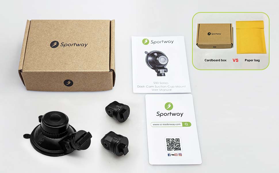 Sportway S503 Saugnapfhalterung für Dashcams mit 360-Grad-Gelenken – Detail 7