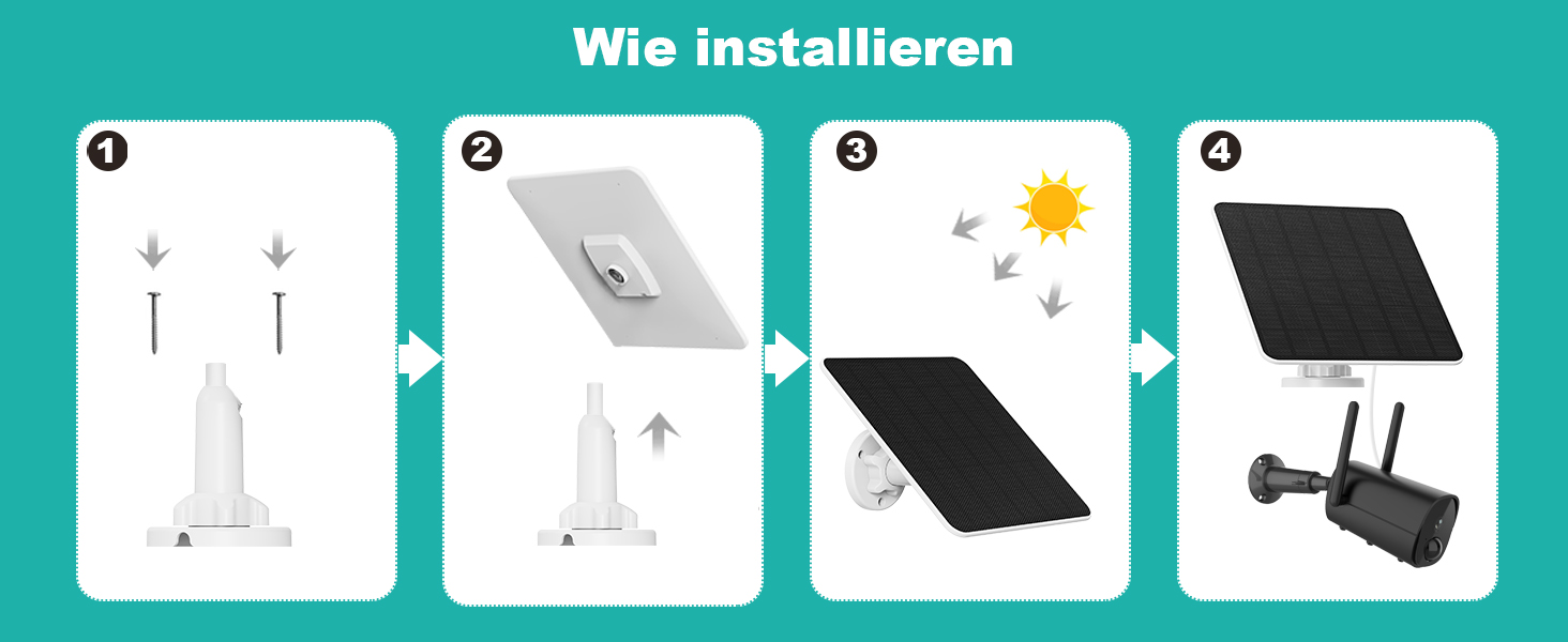 EverExceed 6-W-Solarpanel mit USB-C für Akku-Überwachungskameras – Detail 7