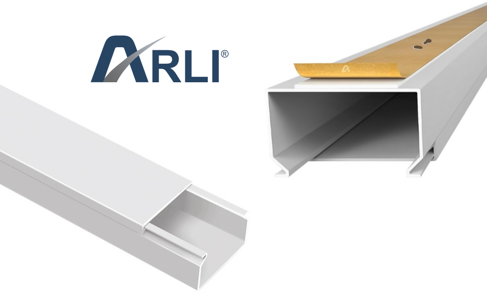 ARLI Kabelkanal 30 x 20 mm, 4 m, weiss, selbstklebend und schraubbar – Detail 1