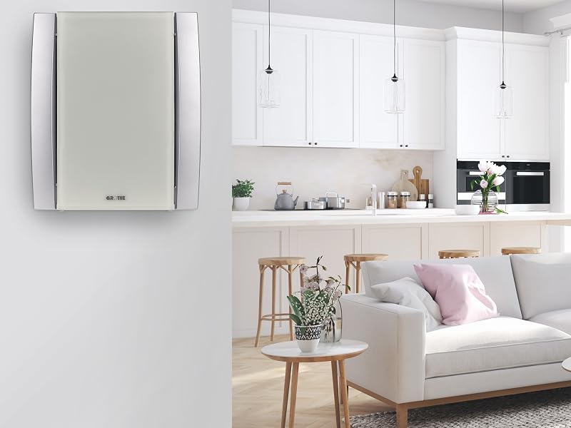 Grothe Croma 100A Aufputz-Gong mit satinierter Acrylfront in Silber und Grau – Detail 1