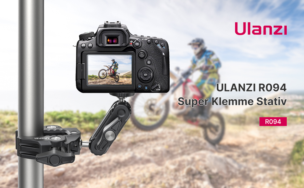 ULANZI R094 Super Clamp Crab Klemmhalterung mit Doppelkugelkopf und Gewindeanschlüssen – Detail 1