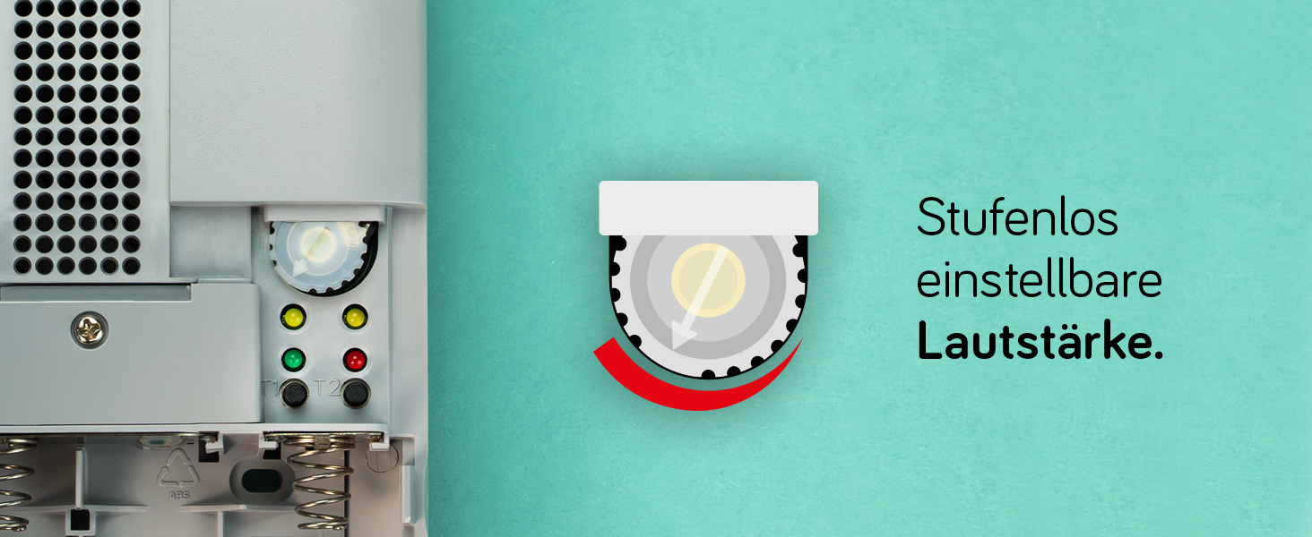 Grothe Croma 100A Aufputz-Gong mit satinierter Acrylfront in Silber und Grau – Detail 2