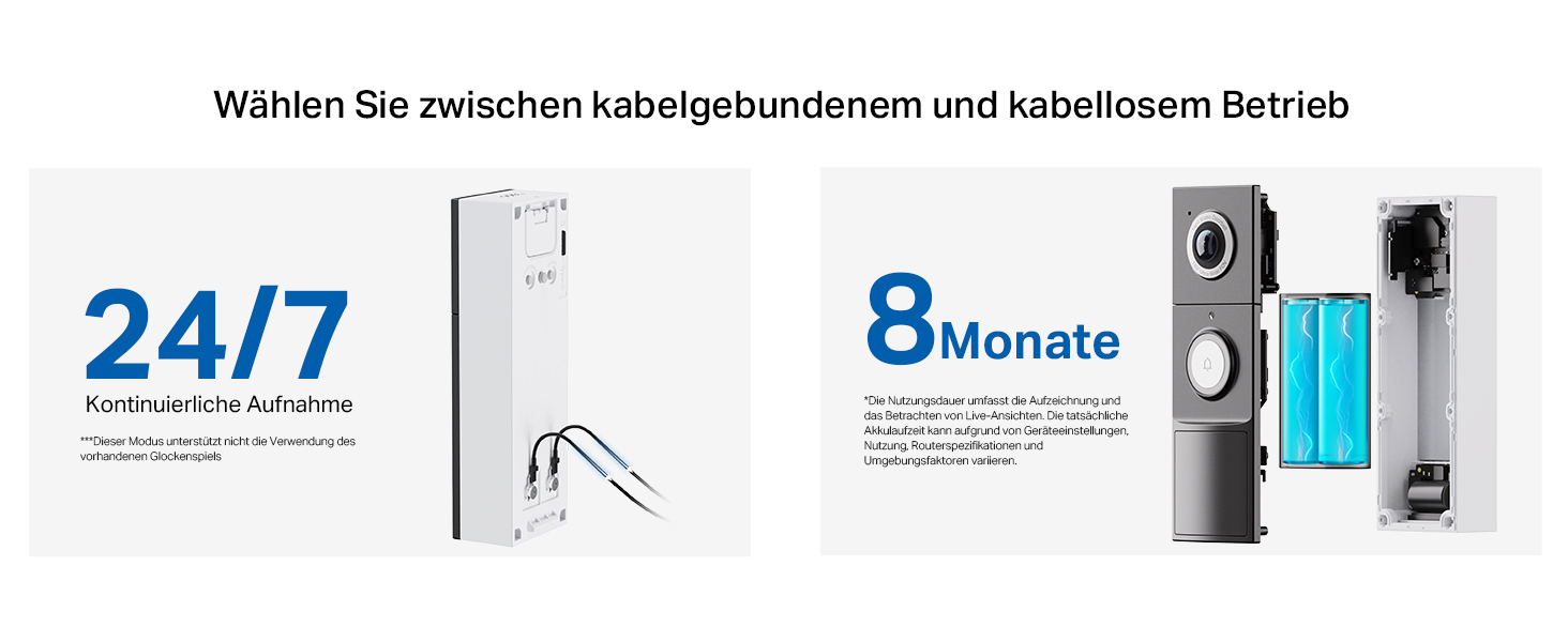 Schwarze TP-Link Tapo D235 Video-Türklingel aus Metall mit runder Kameralinse und weisser Tapo Gong – Detail 3