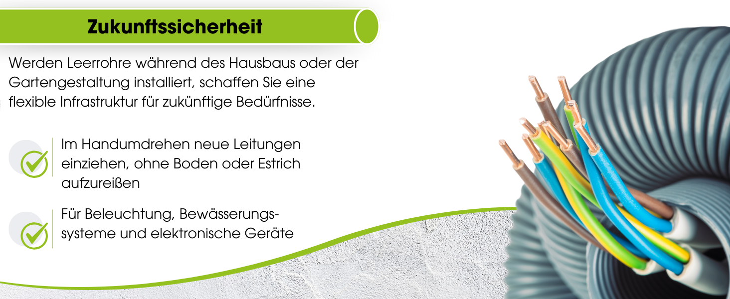 Grauer Ring METEOFLEX PLUS Wellrohr aus PE-HD mit sichtbarer weisser Innenbeschichtung am angeschnittenen Rohrende – Detail 4