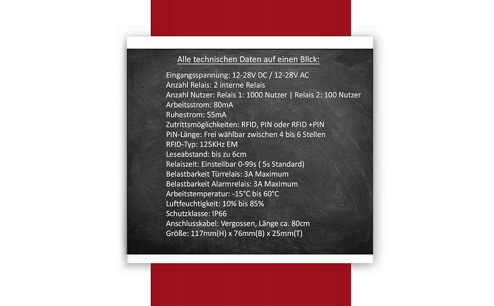 Silbernes Codeschloss Gelikom SK1 mit Metalltastatur, Zifferntasten und RFID-Lesefeld – Detail 2