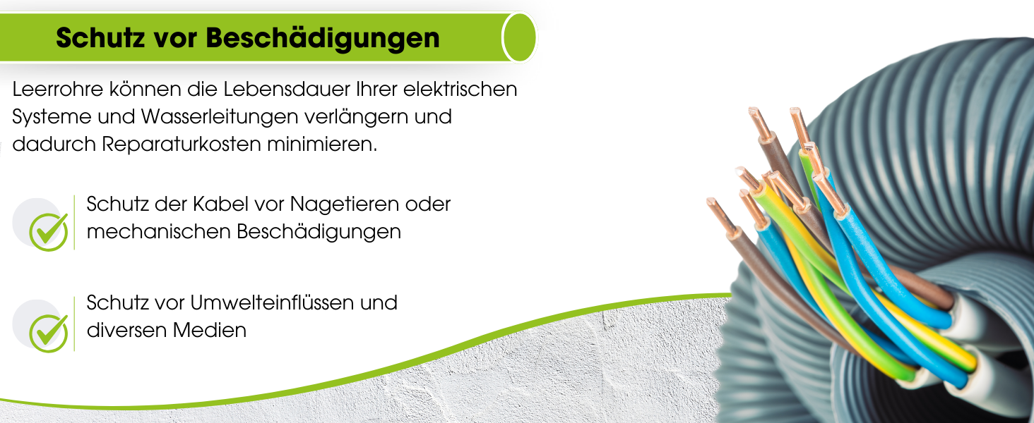 Grauer Ring METEOFLEX PLUS Wellrohr aus PE-HD mit sichtbarer weisser Innenbeschichtung am angeschnittenen Rohrende – Detail 5
